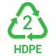 HDPE (Polietileno de Alta Densidad, código de reciclaje #2)