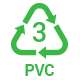 PVC (Cloruro de polivinilo, código de reciclaje #3)