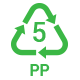 PP (Polipropileno, código de reciclaje #5)