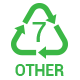 Other (BPA, Policarbonato y LEXAN, código de reciclaje #7)